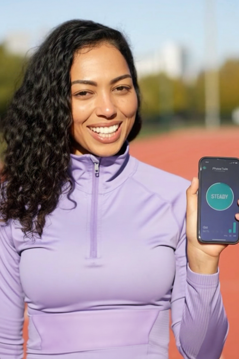 Adriana Tavarez with PhaseTwin app